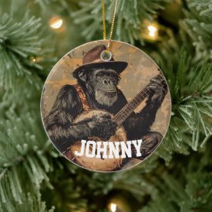 ORNEMENT DE NOËL PERSONNALISÉ SINGE DRÔLE