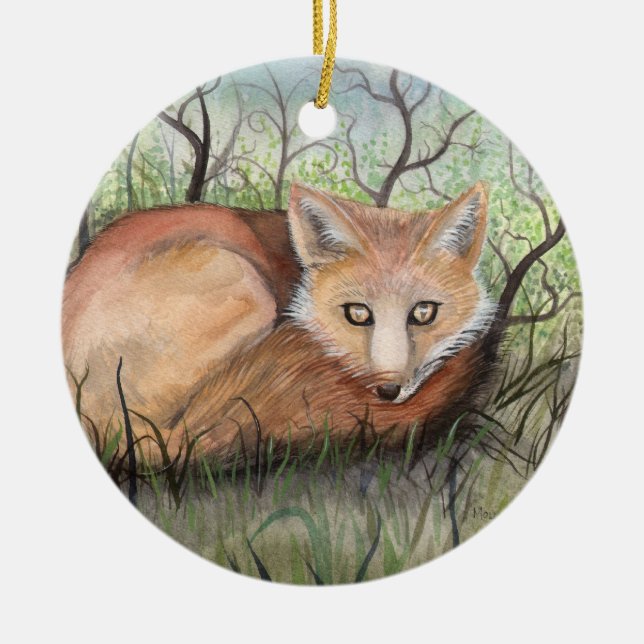 Ornement de Noël Petit Renard Rouge (Devant)