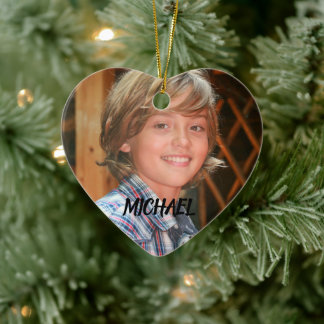 ORNEMENT DE NOËL PHOTO COEUR PERSONNALISÉ