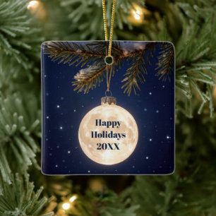 Ornement de Noël pleine lune