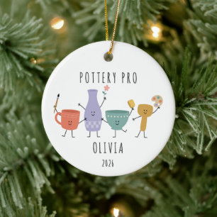 Ornement de Noël Poterie Personnalisée Pro