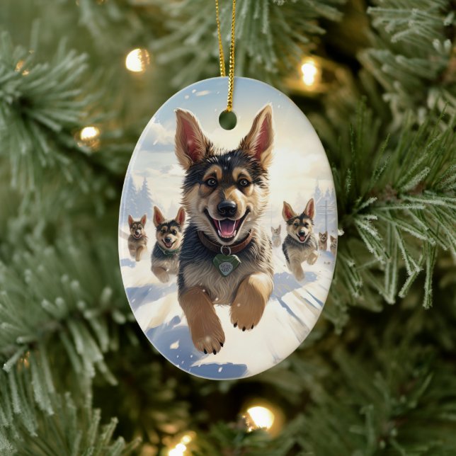 Ornement de Noël pour animal de compagnie Berger A (Arbre)