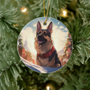 Ornement de Noël pour animal de compagnie Berger A