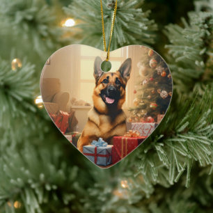 Ornement de Noël pour animal de compagnie Berger A