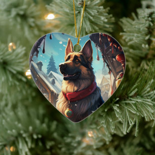 Ornement de Noël pour animal de compagnie Berger A
