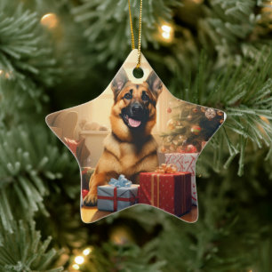 Ornement de Noël pour animal de compagnie Berger A