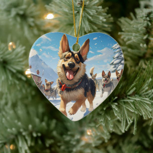 Ornement de Noël pour animal de compagnie Berger A