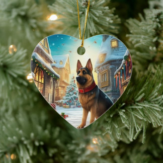 Ornement de Noël pour animal de compagnie Berger A