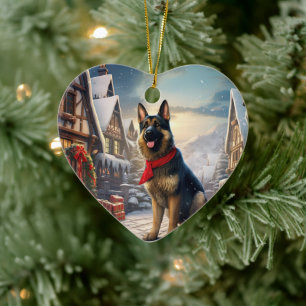 Ornement de Noël pour animal de compagnie Berger A