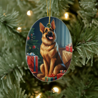 Ornement de Noël pour animal de compagnie Berger A