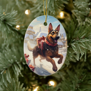Ornement de Noël pour animal de compagnie Berger A