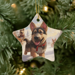 Ornement de Noël pour animal de compagnie Berger A