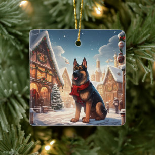 Ornement de Noël pour animal de compagnie Berger A