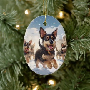 Ornement de Noël pour animal de compagnie Berger A