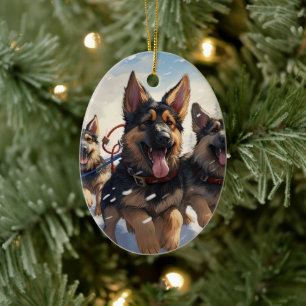 Ornement de Noël pour animal de compagnie Berger A