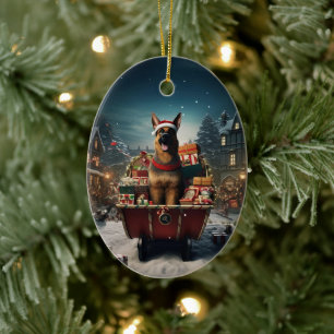 Ornement de Noël pour animal de compagnie Berger A