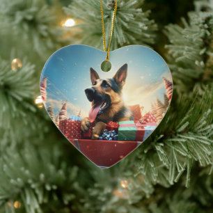 Ornement de Noël pour animal de compagnie Berger A