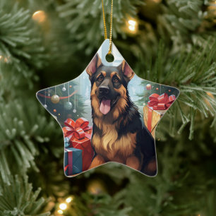 Ornement de Noël pour animal de compagnie Berger A