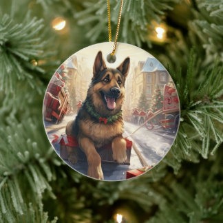 Ornement de Noël pour animal de compagnie Berger A