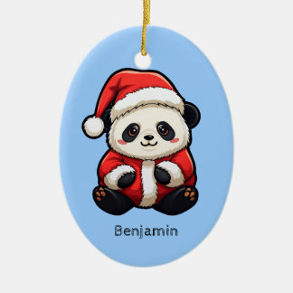 Ornement de Noël pour anniversaire de panda mignon