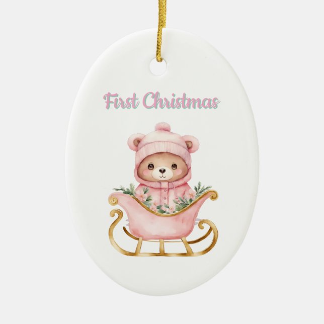 Ornement de Noël pour bébé de 1 an (Devant)
