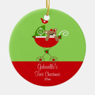 Ornement de Noël pour bébé, landau