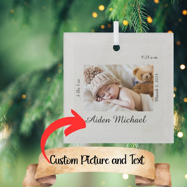 Ornement de Noël pour bébé personnalisé (Créateur téléchargé)