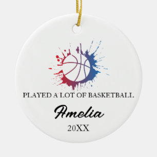 Ornement de Noël pour grand joueur de basket-ball