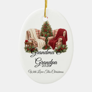 Ornement de Noël pour grands-parents avec nom pers