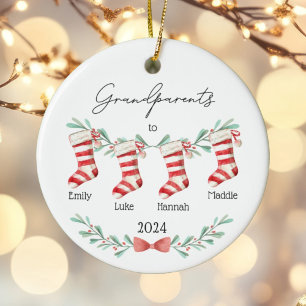 Ornement de Noël pour grands-parents chaussettes p