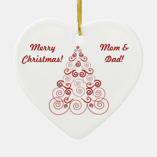 Ornement de Noël pour la maman et le papa, arbre