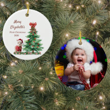 Ornement de Noël pour la première photo de bébé