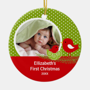 Ornement de Noël pour la première photo de bébé av