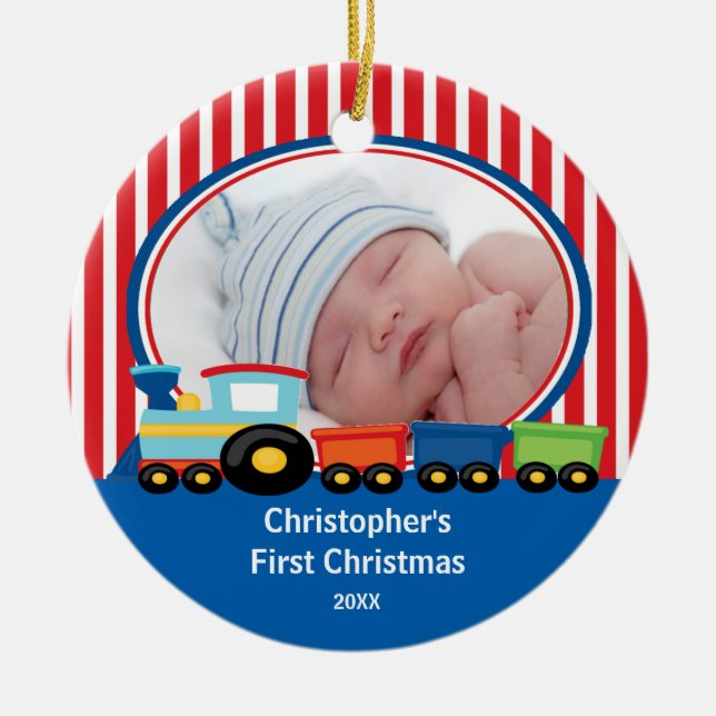 Ornement de Noël pour la première photo de Noël de (Devant)