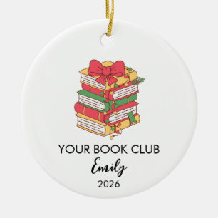 Ornement de Noël pour lecteur bibliothécaire ensei