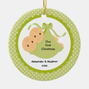 Ornement de Noël pour les premiers Noël de jumeaux