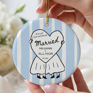 Ornement de Noël pour Mme et Mme pour leur premier