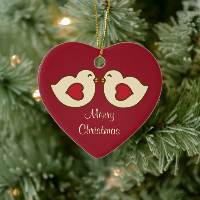 Ornement de Noël pour oiseaux de l'amour (Arbre)