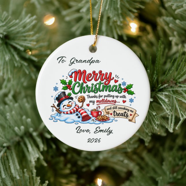 Ornement de Noël pour Papy qui fond (Arbre)