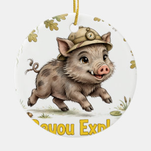 Ornement de Noël pour sanglier Lil' Bayou Explorer