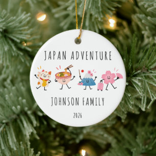 Ornement de Noël pour un voyage personnalisé au Ja