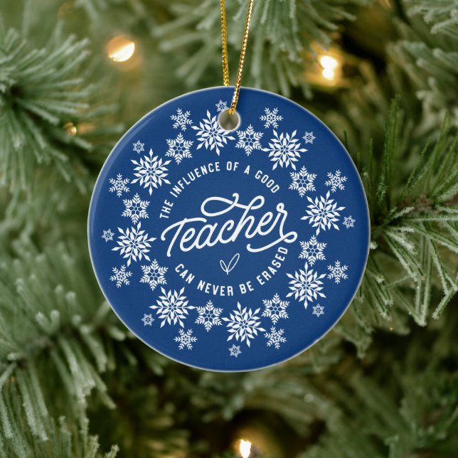 Ornement de Noël Professeur Flocon de Neige Rouge (Arbre)