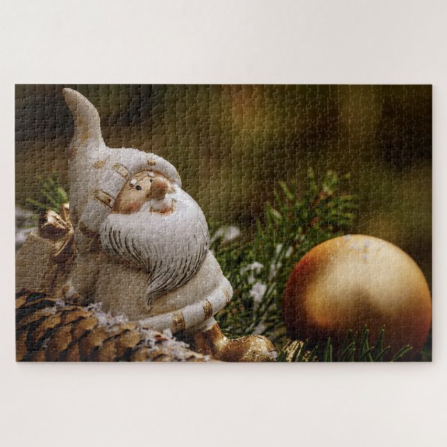 Ornement de Noël & Puzzle de Père Noël (Horizontal)