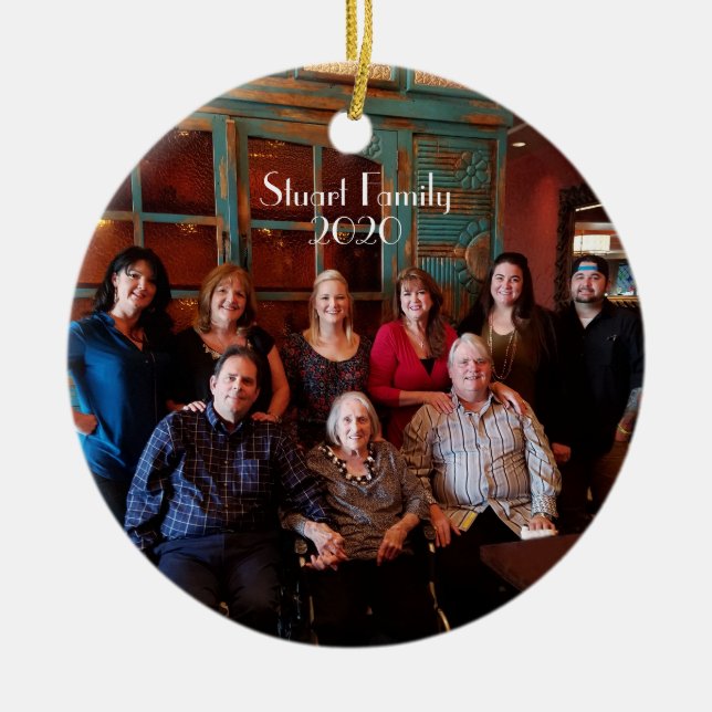 Ornement de Noël recto verso personnalisable (Devant)