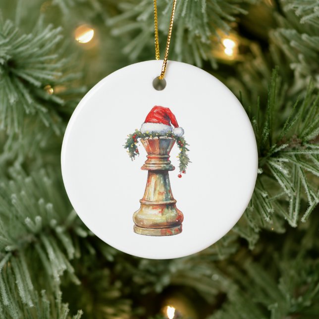 Ornement de Noël roi cavalier d'échecs double face (Arbre)