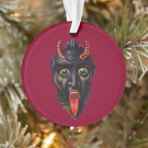 Ornement de Noël rond Krampus