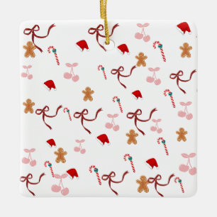 Ornement de Noël Ruban Coquette Mignon 