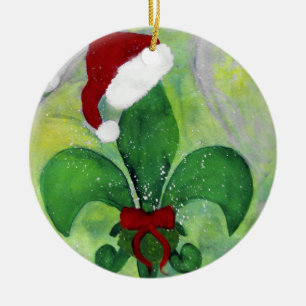 Ornement de Noël Santa Fleur de lis