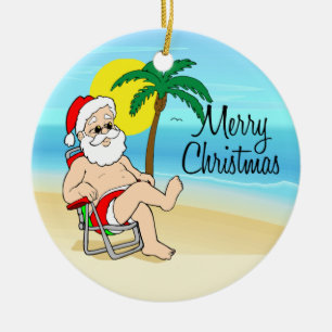 Ornement de Noël Santa Tropical
