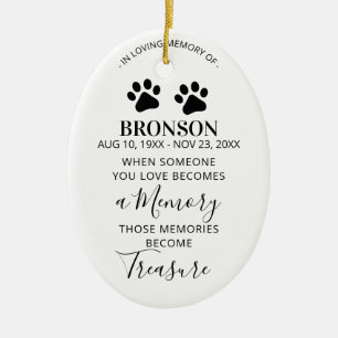 Ornement de Noël Souvenir Mémorial pour Animaux de